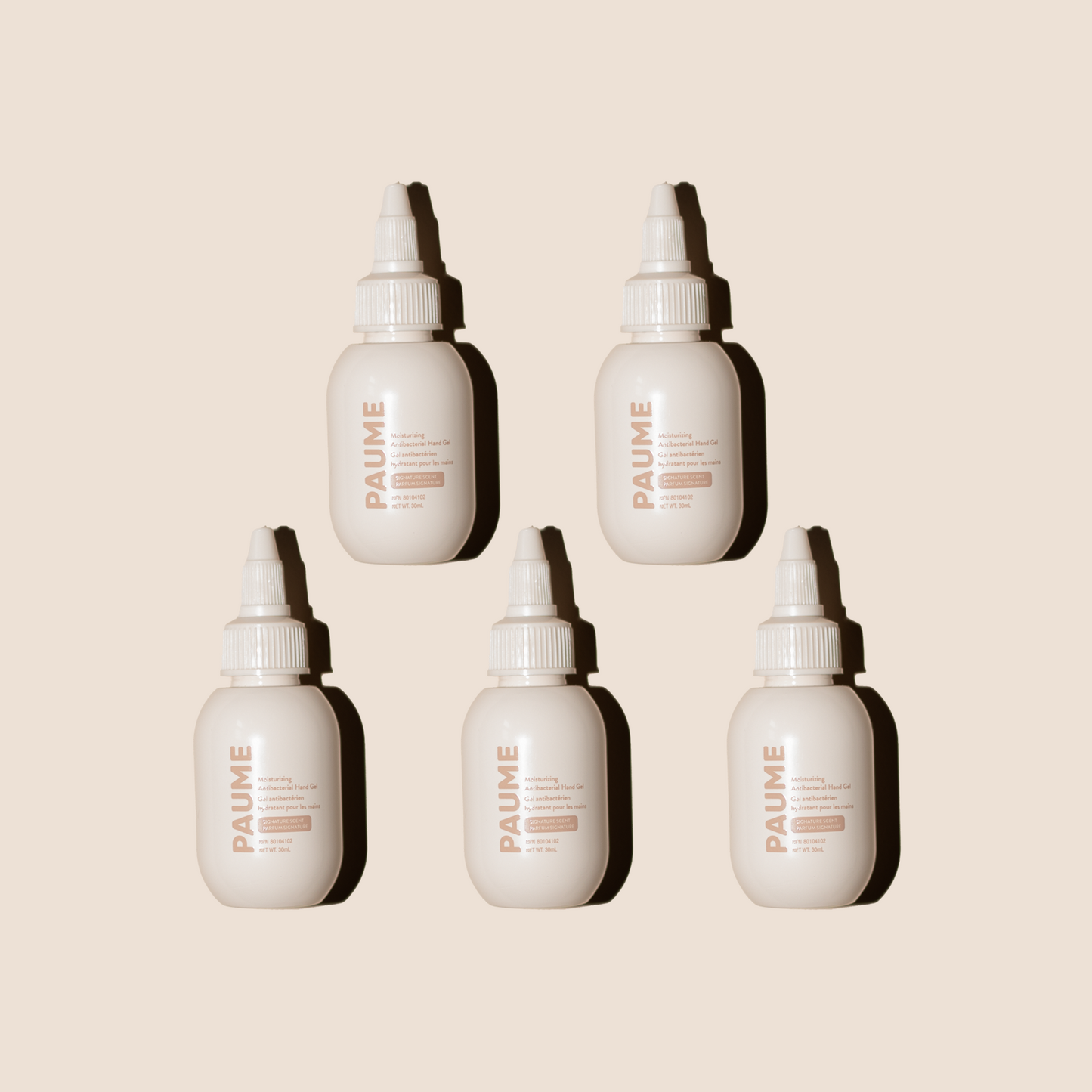 Mini Empty Antibacterial Hand Gel Bottles (Pack of 5)