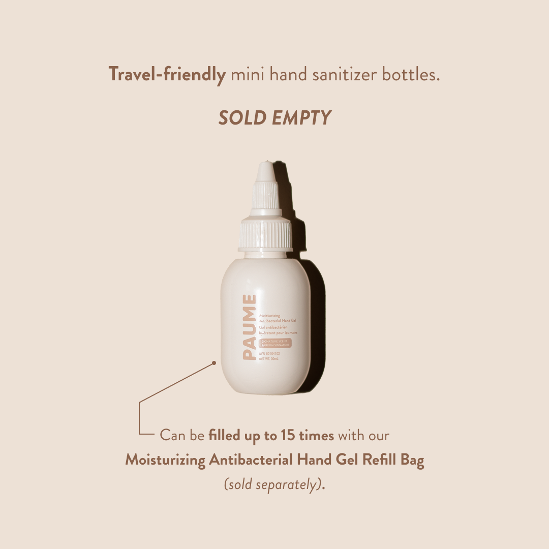 Mini Empty Antibacterial Hand Gel Bottles (Pack of 5)